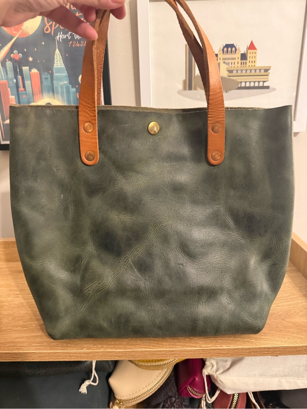 EUC KMM Eucalyptus Mini Tote NO STRAP - Picture 3 of 8